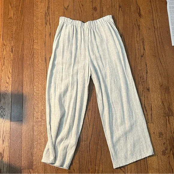 Tan Wide Leg Pants with High Waist - Picture 3 of 3